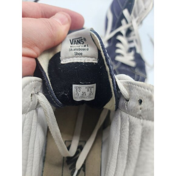 Vans Sk8-Hi Navy Blue Mens 8/Women's 9.5 - Picture 4 of 6